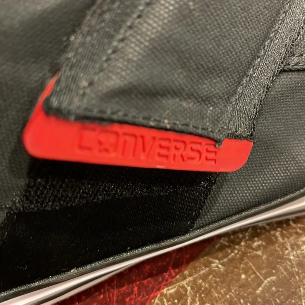 Converse Black High-Top Sneakers with Red Accents - Picture 6 of 14